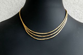 WunderschÖnes Elegantes Damen Collier/halskette 0,  835 Silber Vergoldet Necklace Bild