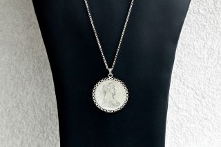 Großer Maria Theresia Taler Silber 1780 Sf In AnhÄnger Mit Halskette - Unikat Bild