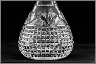 Art Deco Kristall - Karaffe1924 Sterling Silber Montur Birmingham Aufw.  Schliff Bild
