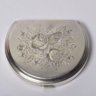 Antike Russische Silberdose Echtsilber 875 Silber 93 Gramm Dose Blumenmuster Bild
