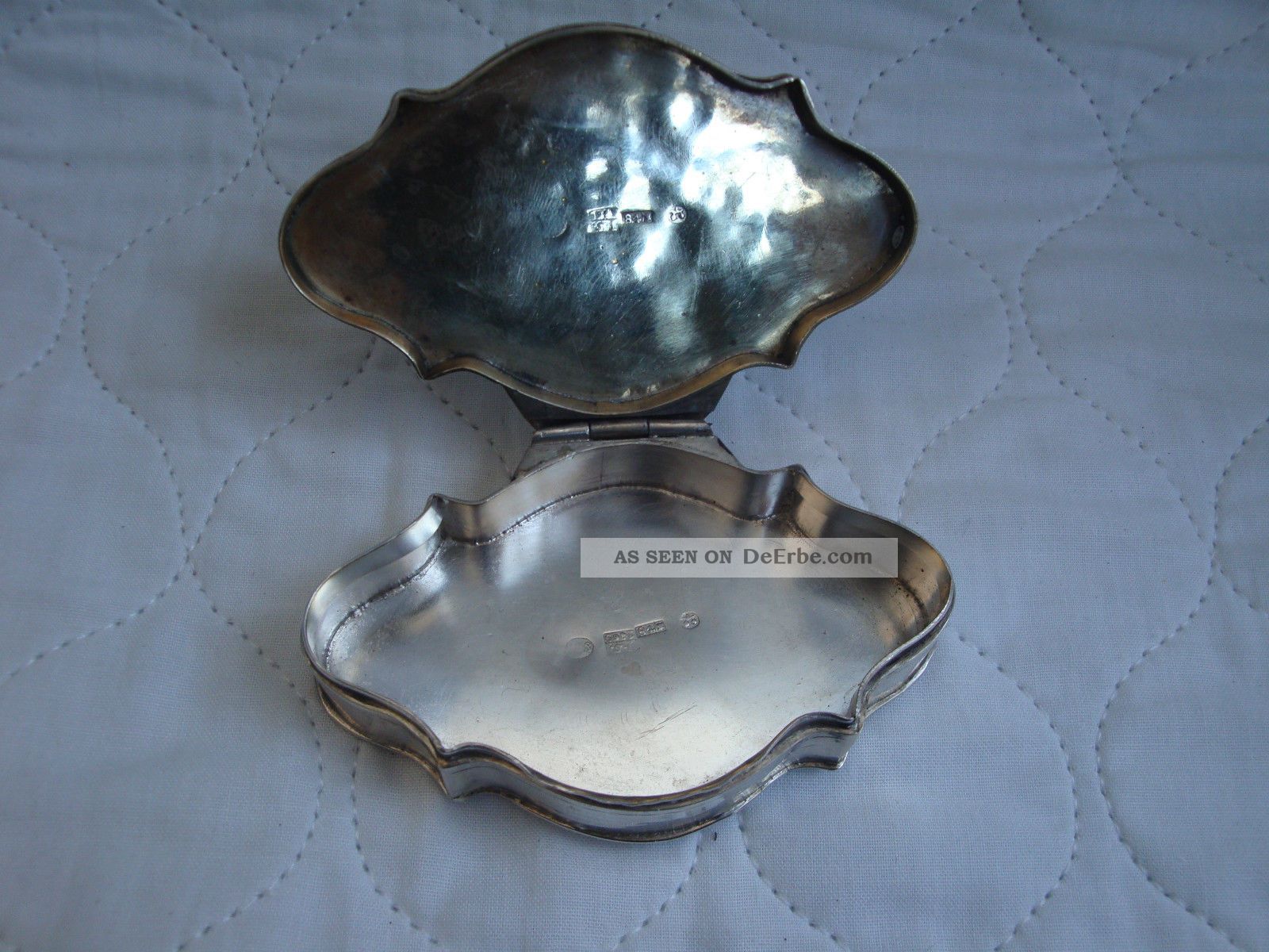 Antike Silberne Tabatiere Von 1865 Wohl Russland Mehreren Punzen 83g