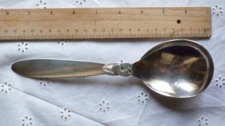 Georg Jensen Cactus Großer Löffel Silber Vintage Large Serving Spoon Bild