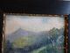 Antik Ölgemälde Ölbild Landschaft Fluss Berg Originalrahmen Klein Objekte vor 1945 Bild 1