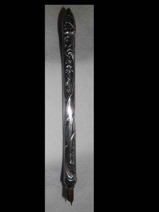 Jugendstil Federhalter Aus Silber Gepunzt / Antique Silver Dip Pen With Hallmark Bild