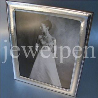 13x18 Leicht GehÄmmerte Leiste Sterling Silberrahmen Fotorahmen (03 - 925ag) Bild