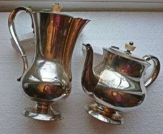 Silber 830 S.  St.  Eloy Kaffeekanne Und Teekanne 1358 Gr. Bild