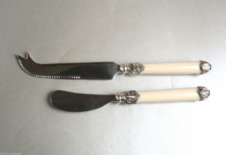 Paar Ivory Vorlegemesser KÄsemesser Und Buttermesser,  1960er Jahre L:18cm Bild