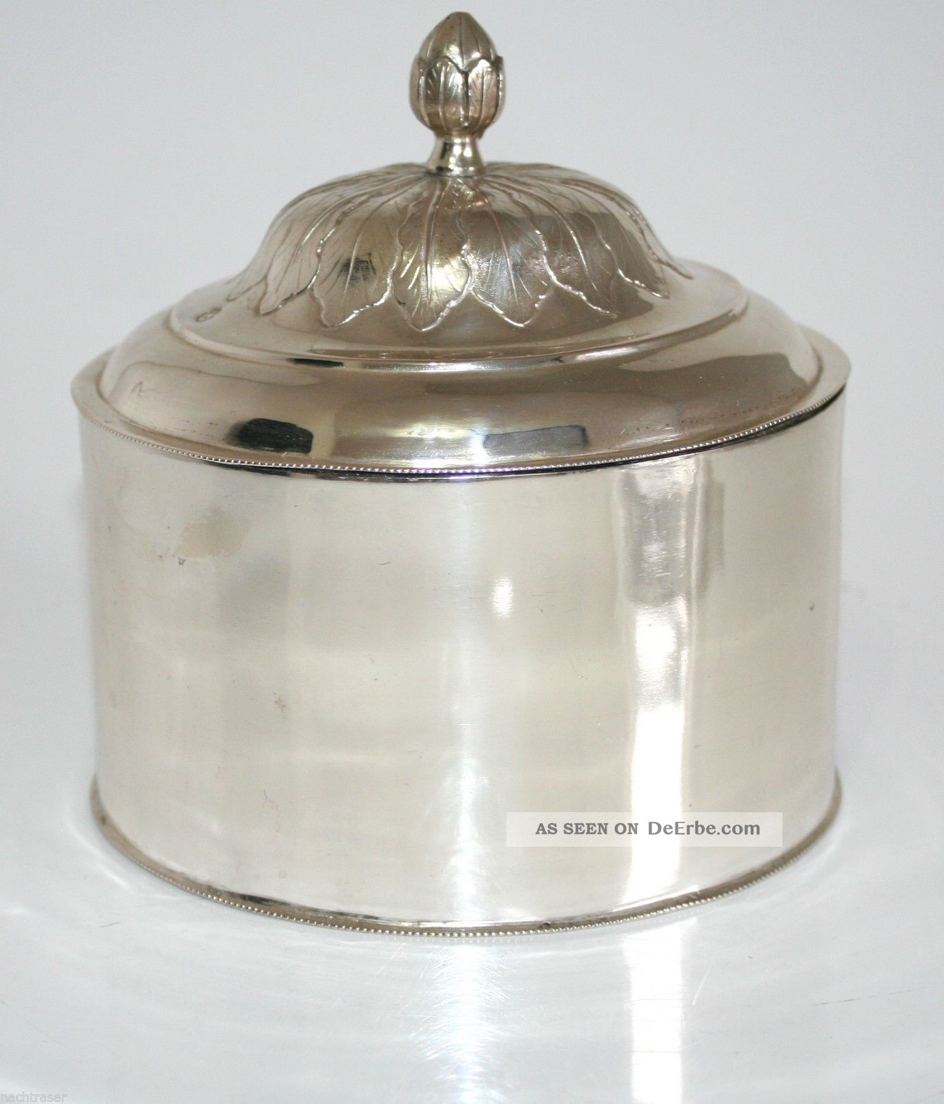 Dose Versilbert Zuckerdose Anlaufgeschützt Silberdose Silber Büchse Mf Objekte ab 1945 Bild