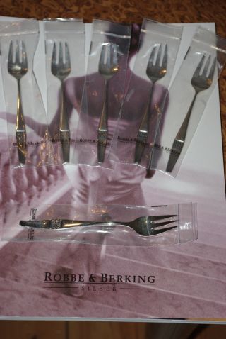 Robbe Berking Savoy 6 Kuchengabel 90er R&b R.  U.  B Und Ovp Bild
