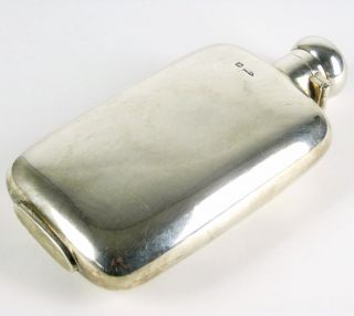 Schnapsflasche / Flachmann Aus 925er Sterling Silber Sheffield England Silver Bild