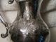 Antik Kännchen Sahnekännchen Barock Erhabenes Dekor Lilien 12,  5 Cm Hoch 1900 Objekte vor 1945 Bild 7