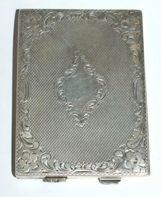 Puderdose 900 Silber Kleeblatt Bild