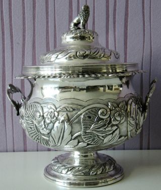 Große Zuckerdose - Silber - Um 1840 Bild