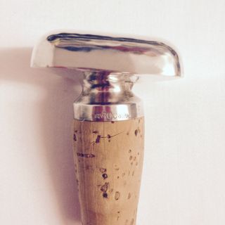 Flaschen - Korken - Verschluß,  Quadratisch,  Feiner Hammerschlag,  800er Silber Bild