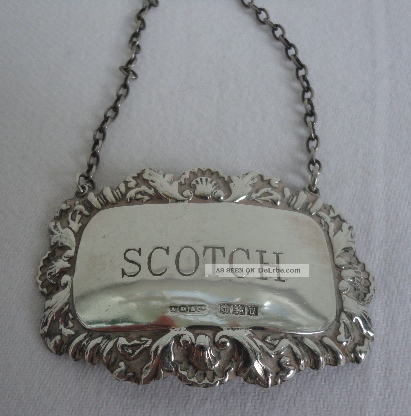 Massiver Engl.  925 Silber Karaffenanhänger Scotch Wiskey,  Birmingham 1969 Objekte nach 1945 Bild