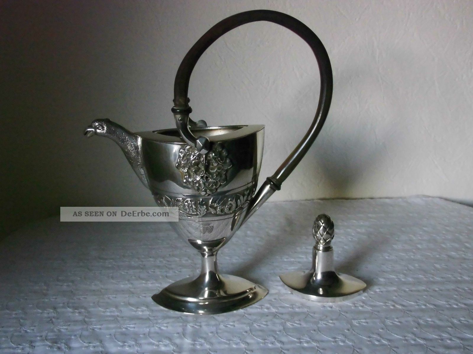 Antike, Silberne Moccakanne Aus Adelsbesitz, Ca. 1850