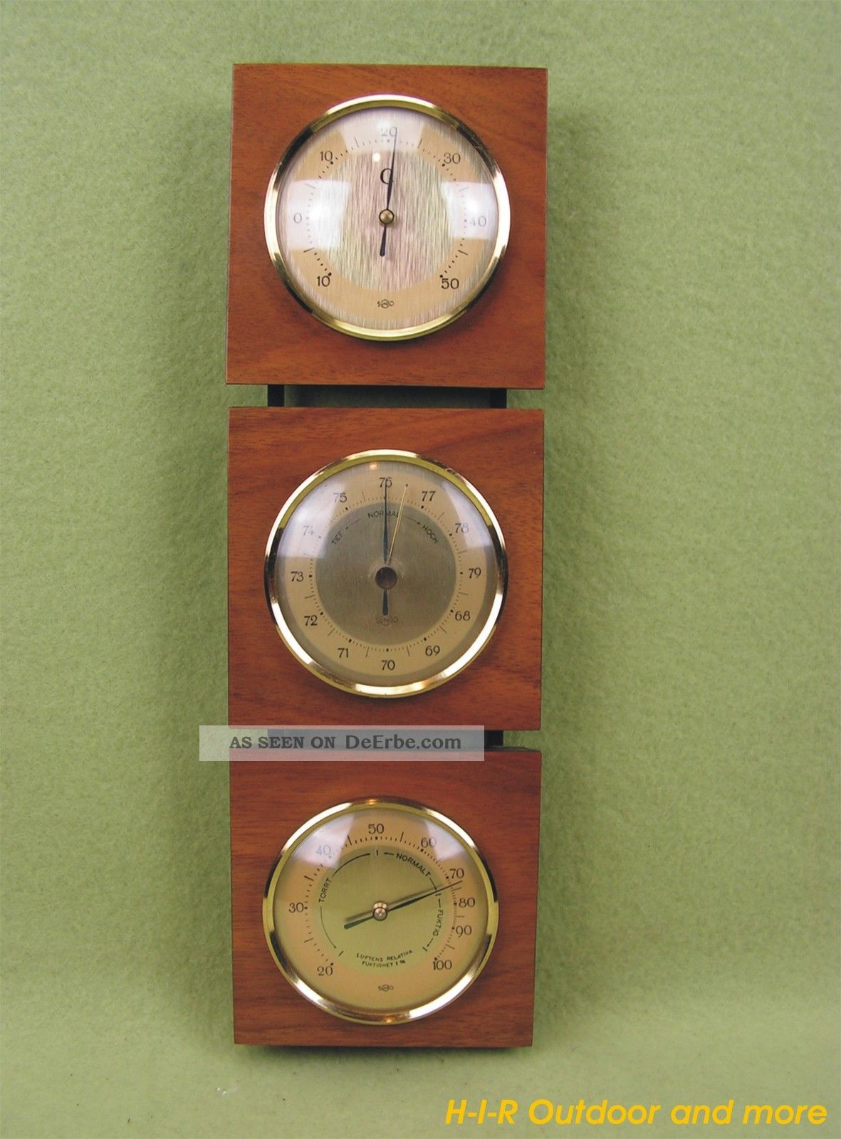 Selten - Barometer Thermometer Hygrometer Wetterstation Vintage 50er 60er Jahre Wettergeräte Bild