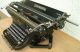 Alte Antike Schreibmaschine.  Continental Um 1900/30 Gusseisen.  5 Reihige Tastatur Antike Bürotechnik Bild 2