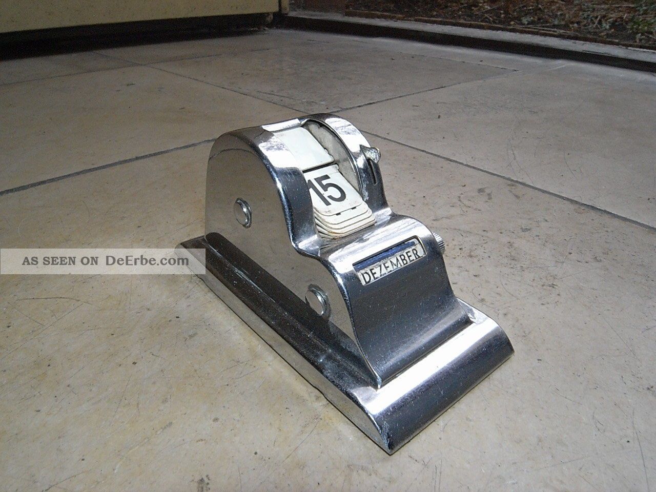 Alter Tischkalender Metall Art Deco Bauhaus Ara Dauerkalender Buro Kalender