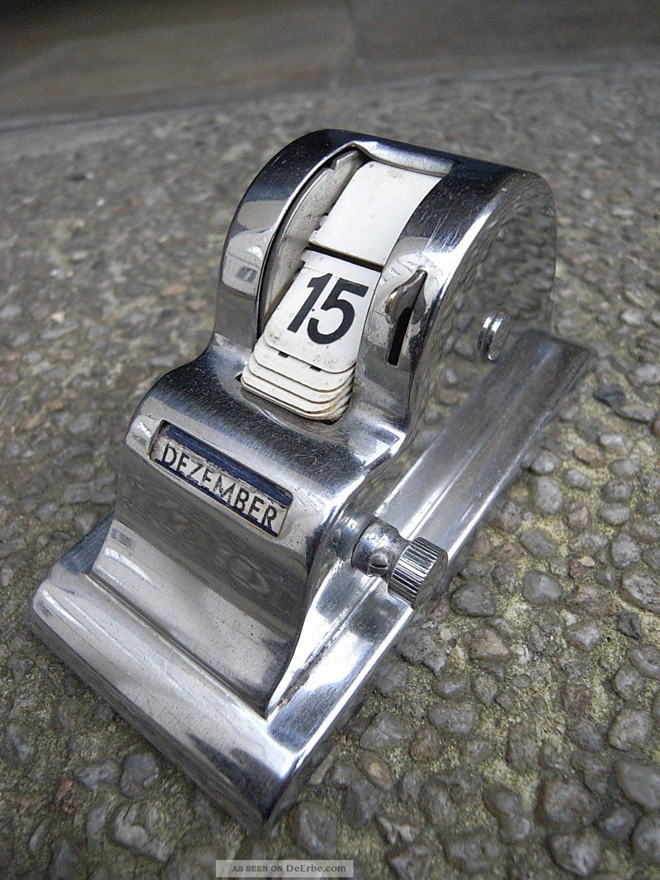 Alter Tischkalender Metall Art Deco Bauhaus Ara Dauerkalender Buro Kalender