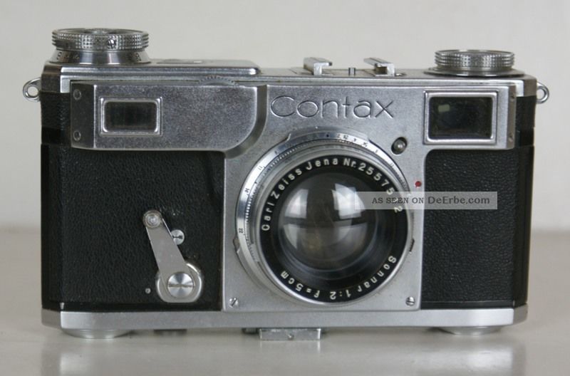 Seltene Kamera Ikon Contax Ii Carl Zeiss Jena Objektiv 2557512 Sonar 1:2 F=5cm Photographica Bild