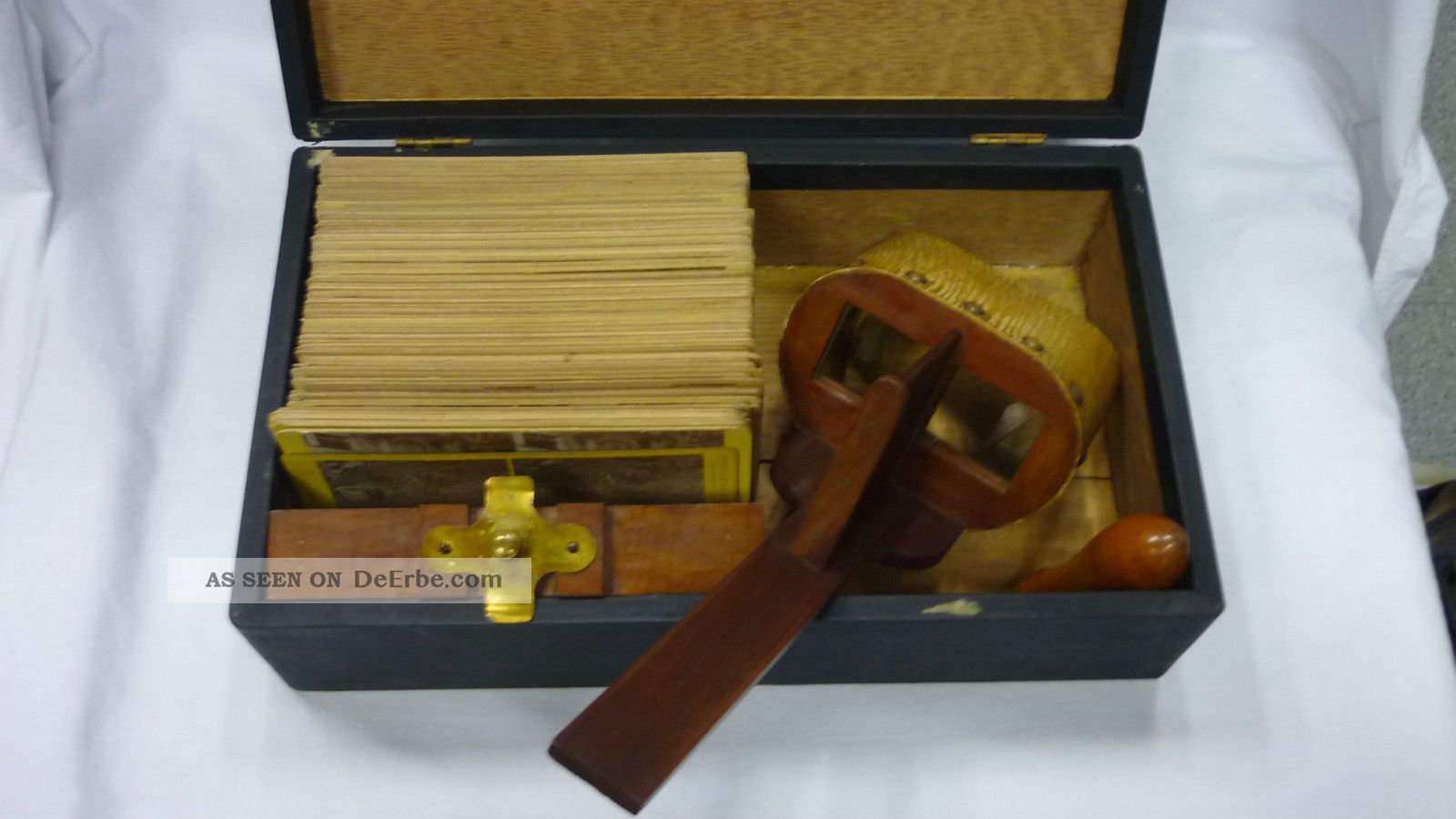 Orig.  Alter Stereo Bildbetrachter Mit 115 Bildern Um 1900 Sammlerstück Photographica Bild
