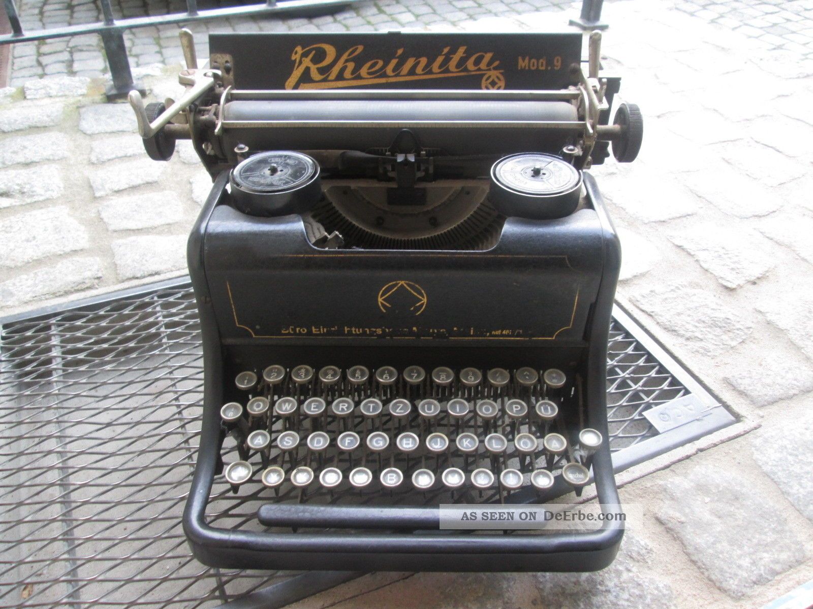 Seltene Rheinita / 9 Schreibmaschine Rarität Top Dekostück Bj.  1929/30 Antike Bürotechnik Bild
