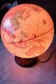 Beleuchtete Scan Globe - - Fuß Aus Holz Und Leselupe (durchmesser 30 Cm) 1980 Wissenschaftliche Instrumente Bild 2