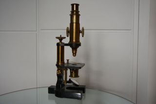 Mikroskop Antiquität,  Hofoptiker Spindler,  Stuttgart,  Ca.  1910 Bild