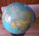 Großer Columbus Erdglobus Glasglobus Globus Holzfuss 30er - 40er Jahre Leuchtet Wissenschaftliche Instrumente Bild 10