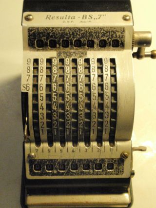 Rechenmaschine Resulta 7 Mit Gebrauchsanweisung Mechanical Calculator Rar Bild