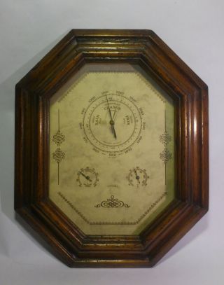 Antikes Altes Barometer Hygrometer Thermometer Wetterstation West - Germany Bild