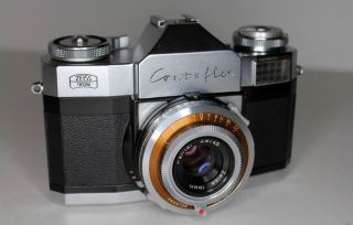 Slr - Kamera,  Zeiss Ikon Contaflex Mit Pantar 2,  8/45mm,  Prontor Reflex Verschluss. Bild