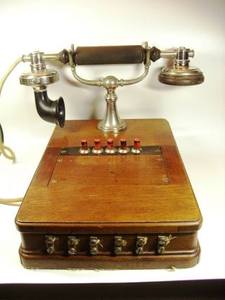 Telefon Massiv Holz Um 1900 Vermittlungs Zentrale Dachbodenfund Bild