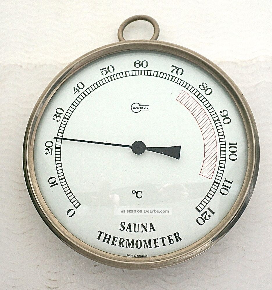 Altes Großes Barigo Sauna Thermometer Wettergeräte Bild