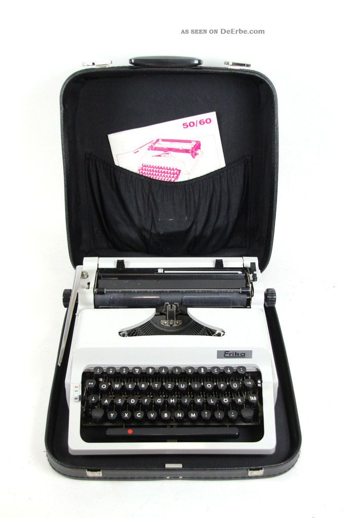 Erika Modell 60 Reise Schreibmaschine Im Koffer Typeweriter Farbband Anleitung