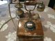 Wunderschönes Antikes Nostalgie Telefon Onyx Wählscheibe Voll Funktionstüchtig Antike Bürotechnik Bild 5