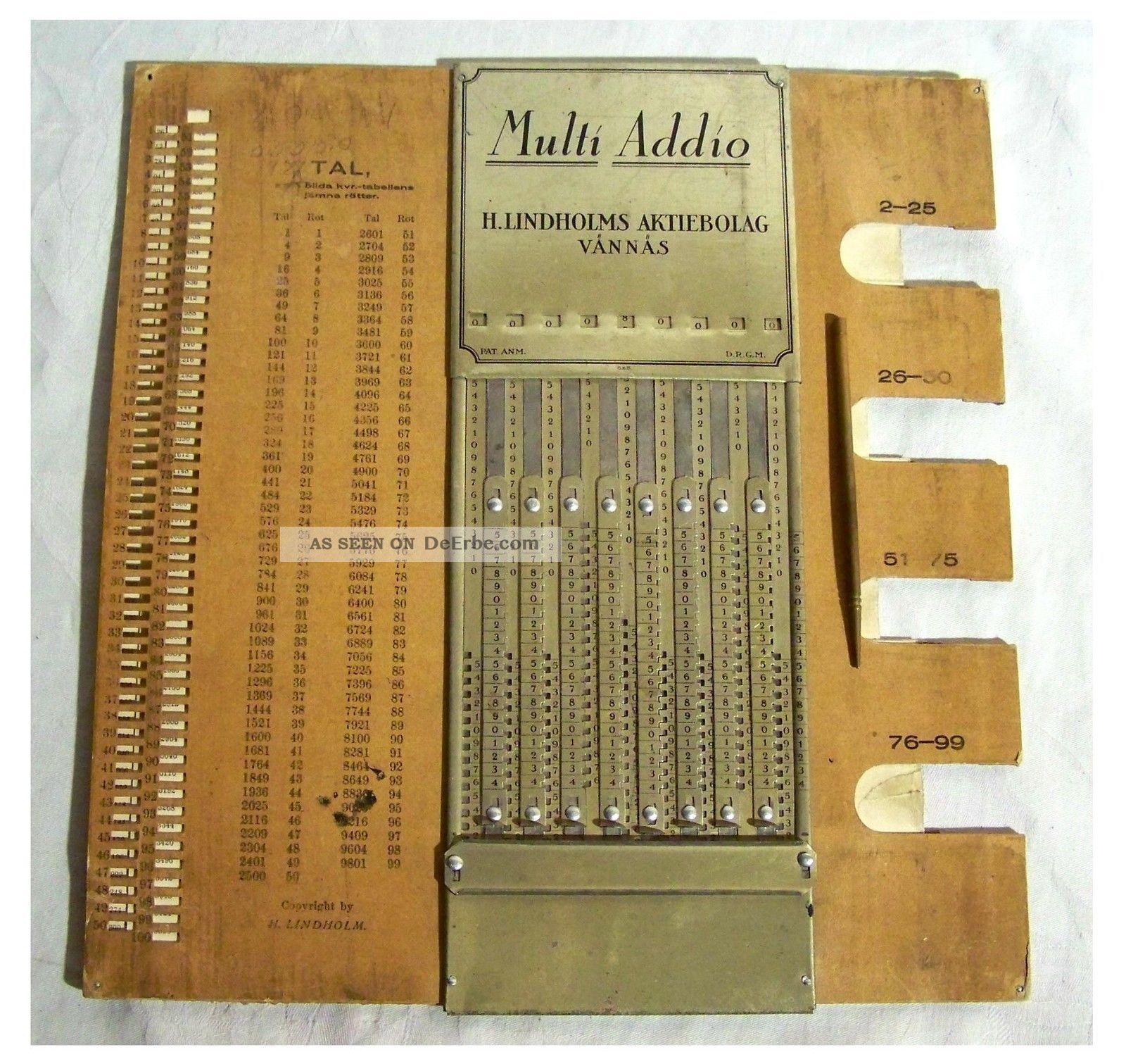 Rechenmaschine Calculator Rechner Multi Addito D.  R.  G.  M.  Um 1930 RaritÄt Antike Bürotechnik Bild