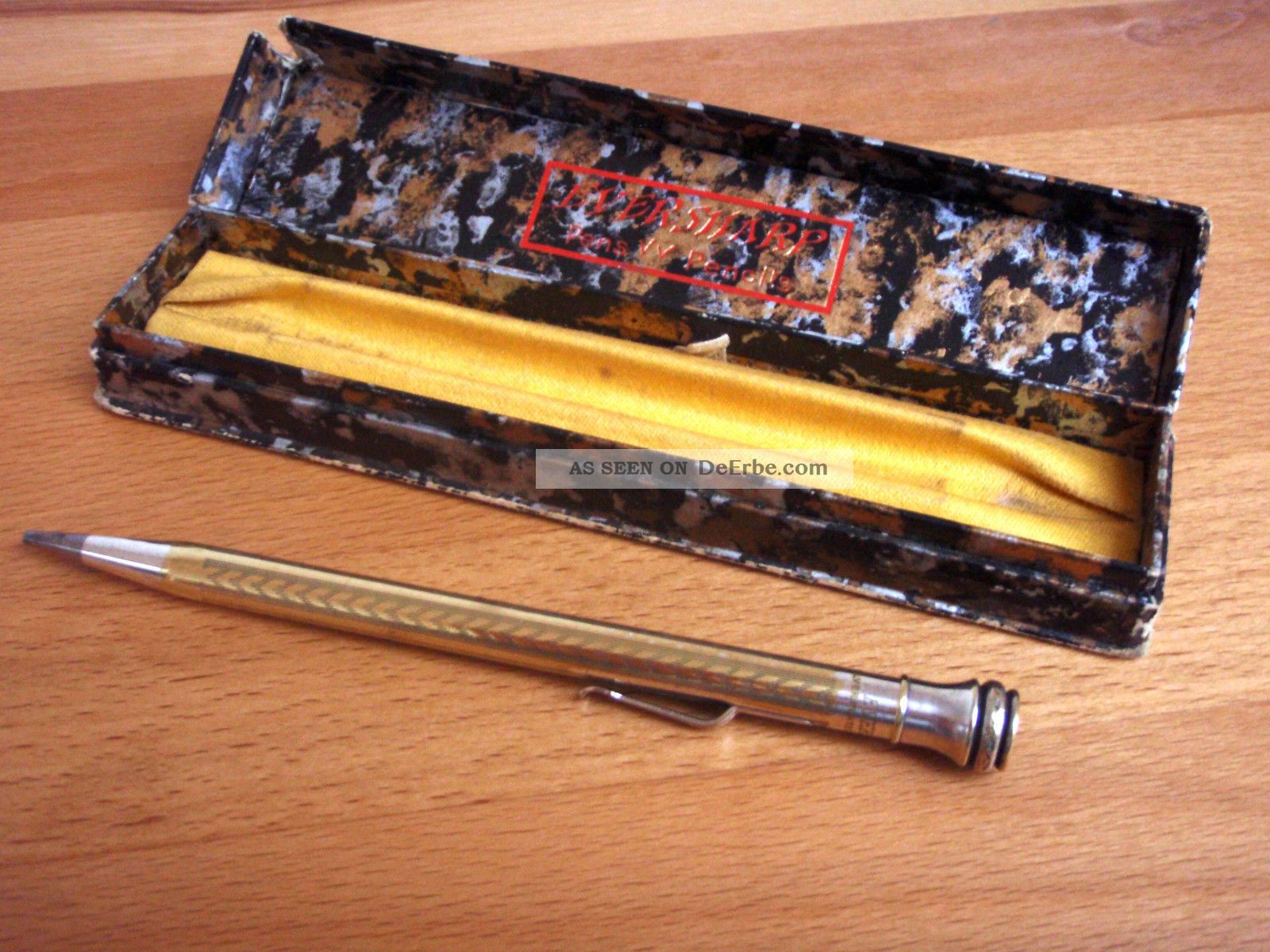 Antiker Eversharp Dreh - Bleistift Versilbert Silver - Plated - Box Antike Bürotechnik Bild