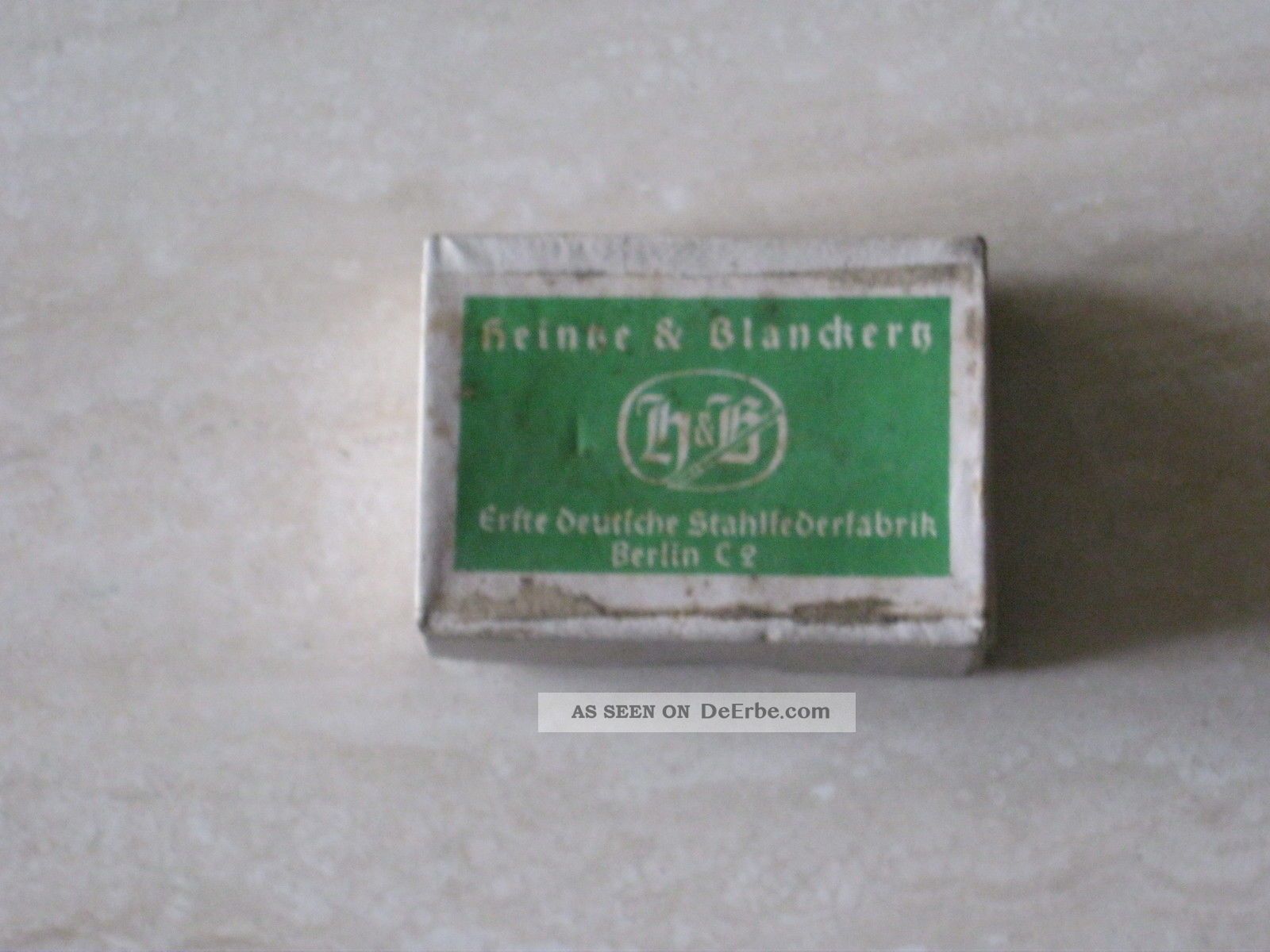 Schreibfedern Heintze & Blanckertz Schachtel Kriegspackung Wk Weltkrieg Antike Bürotechnik Bild
