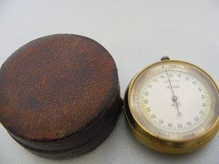 Lufft Taschen Höhenmesser Barometer Im Orig.  Etui Um 1920 Bild