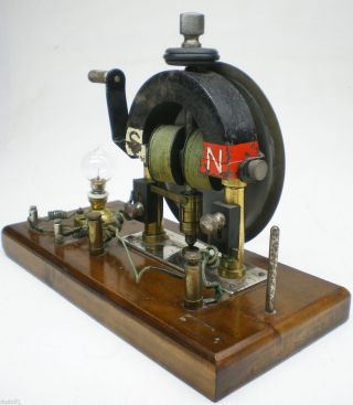 Dynamo Elektromotor Spielzeug Elektro Electric Motor Demo - Modell Antik Um 1900 Bild