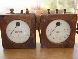 Analog Amperemeter Und Voltmeter Trageinstrument Bild