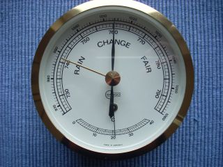 Barometer,  Thermometer,  Schiffsbarometer,  Messing In Sehr Bild