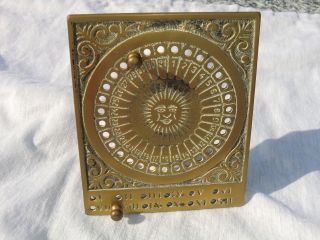 Messing Sonnen - Uhr Antik Art,  Tisch - Uhr 