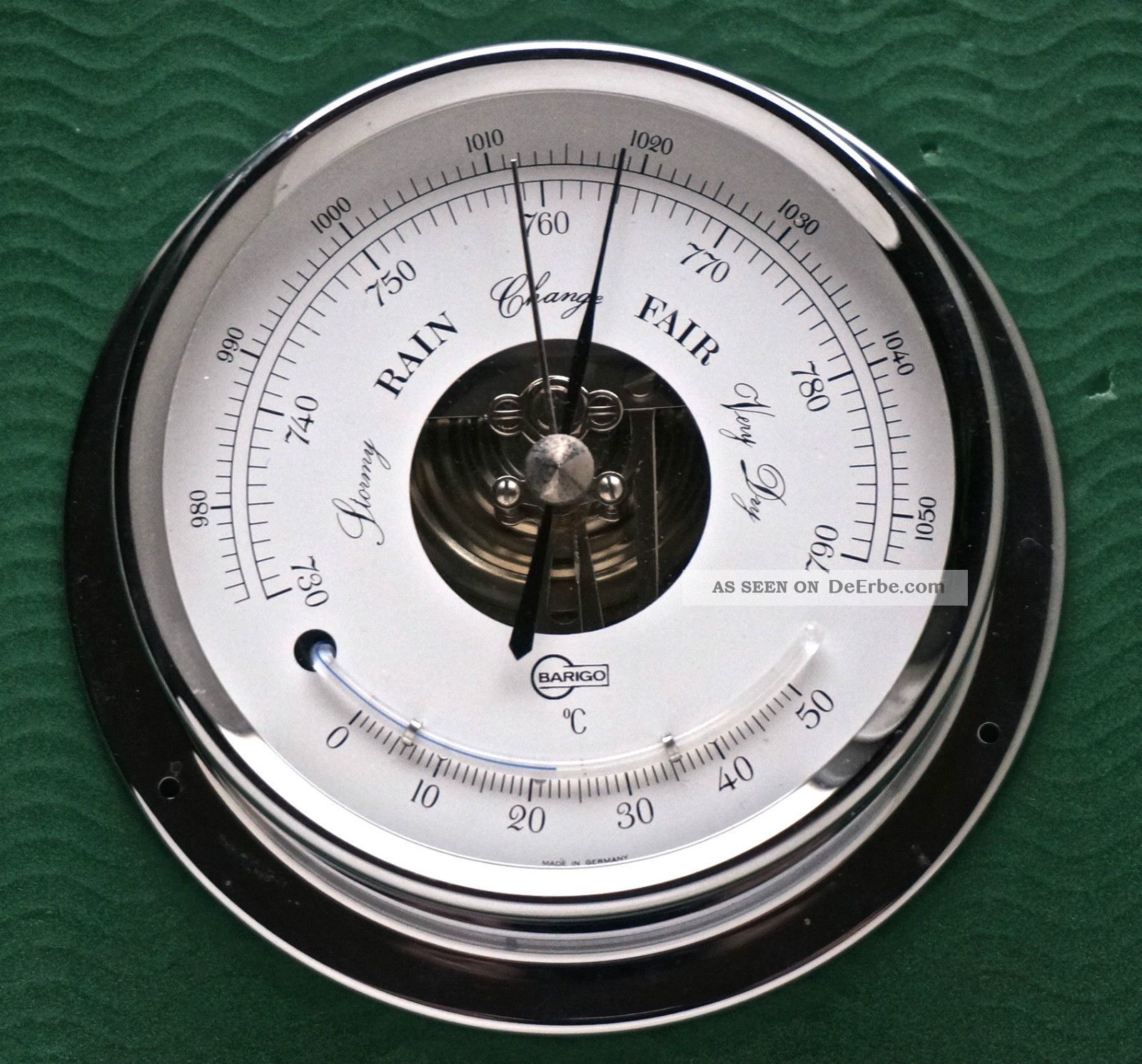 Barometer Schiffsbarometer Mit Thermometer Von Barigo Wettergeräte Bild