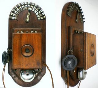 Telefon Wandapparat Linienapparat Vermittlung 1900 Telefono Telephone Antik Bild