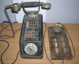 Bastelstück - Uralt Telefon Anlage & Teile - Alles Im Fundzustand - Ca.  1920/30 Bild