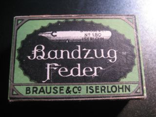 Brause Iserlohn No.  180 Bandzug Federn Schreibfedern 30 Stück 1 1/2 Mm Überfeder Bild