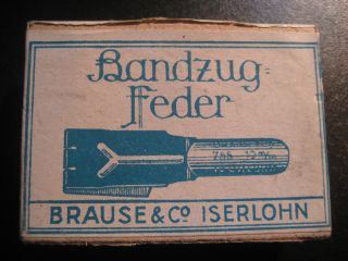 Brause Iserlohn No.  755 Bandzug Federn Schreibfedern 11 Stück 10 Mm Bild